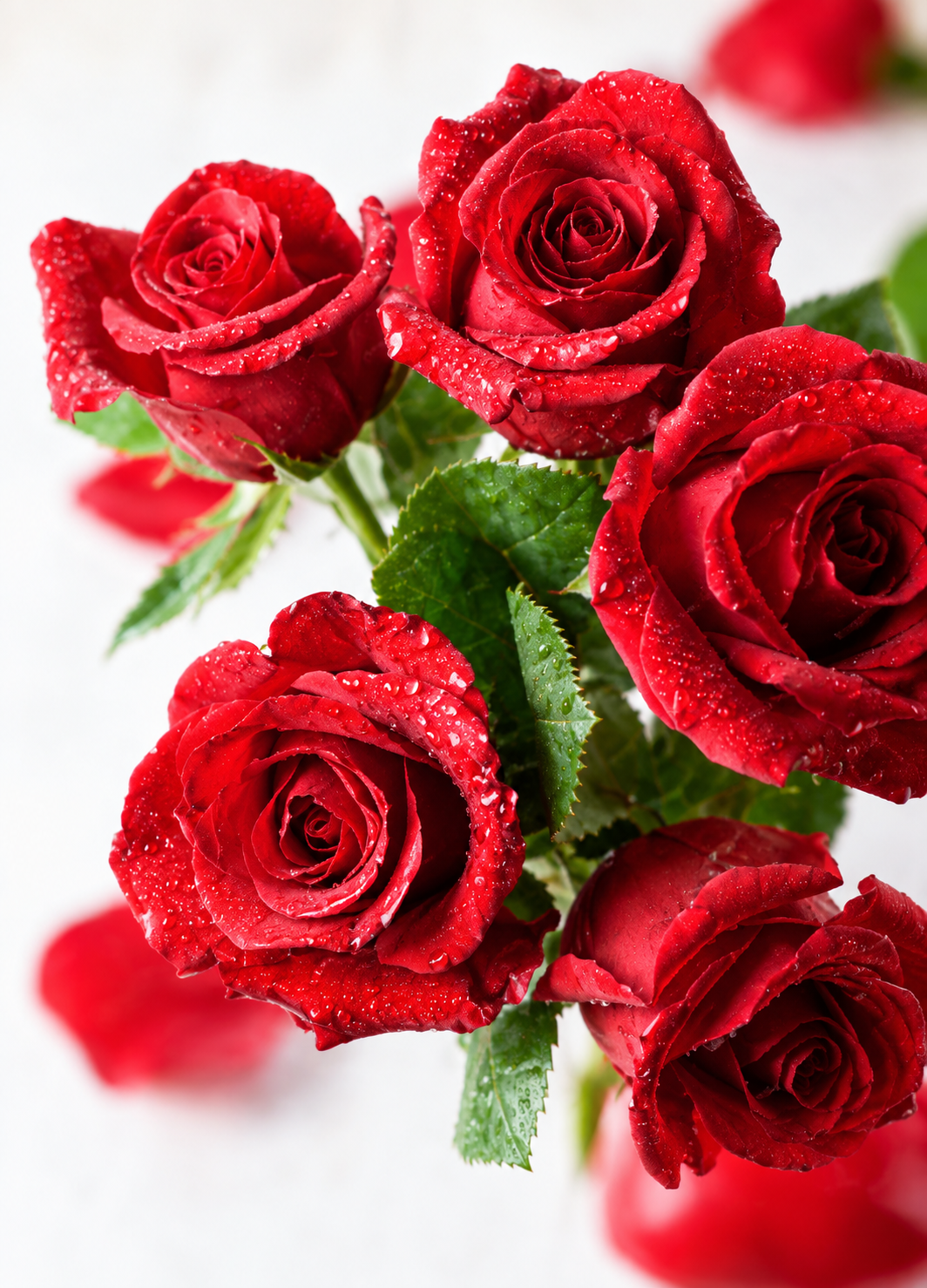 Red rose bouquet for romance